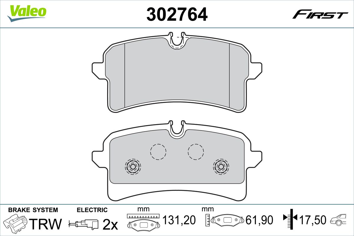 VALEO 302764_VALEO Fékbetét, mind